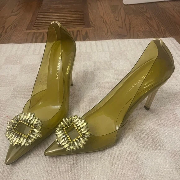 Good American Cinder F*cking Ella Olive Heels with Embellishment - Picture 5 of 10